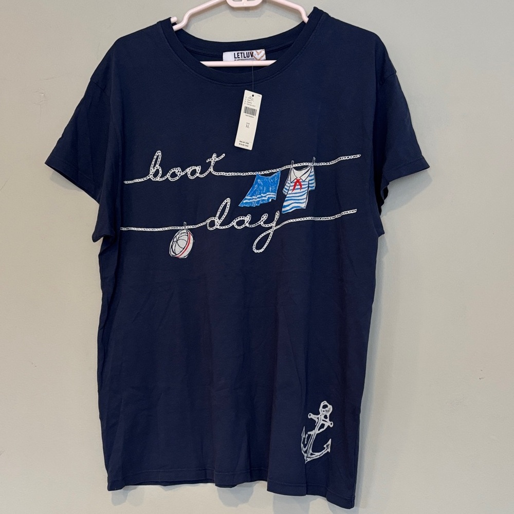 LET LUV Navy 'Boat Day' Graphic T-Shirt